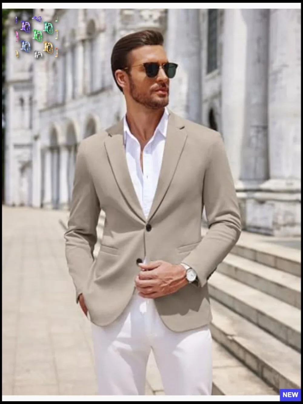 Slim Fit Knit Blazer Lightweight Casual Sport Coat Classic Modern Stretch